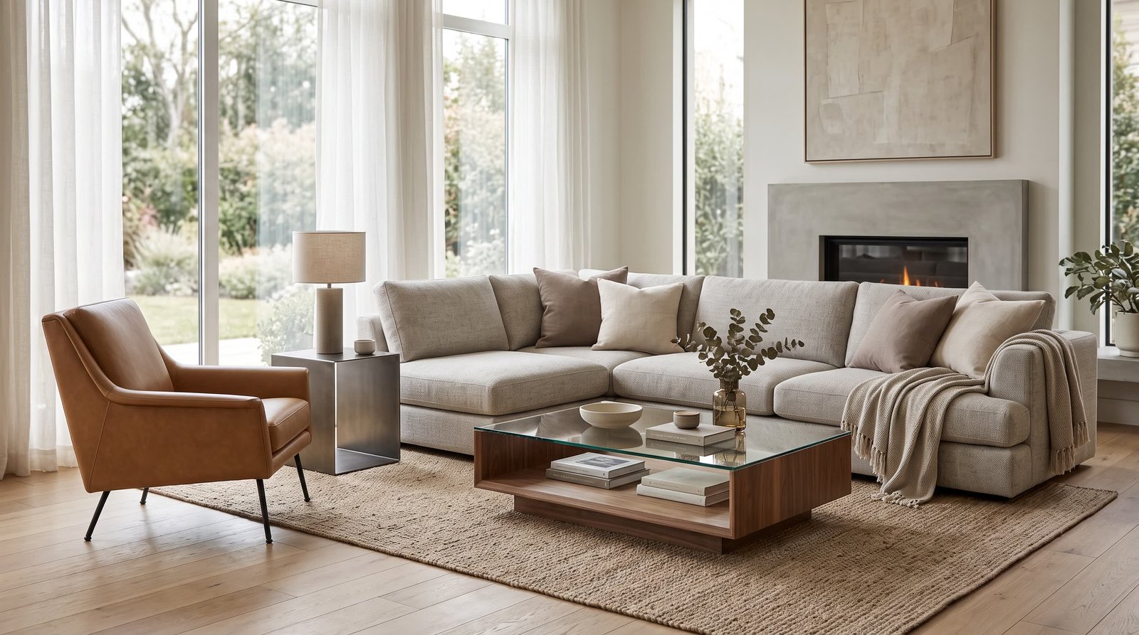 Furniture collection styled in a Dubai interior