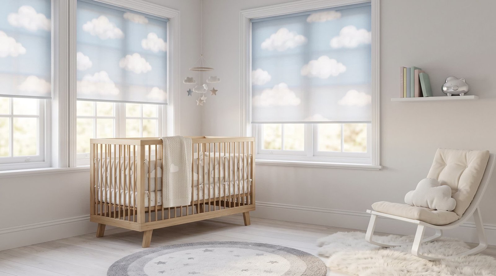 Soft Cloud-Themed Baby Room &mdash; Children Blinds