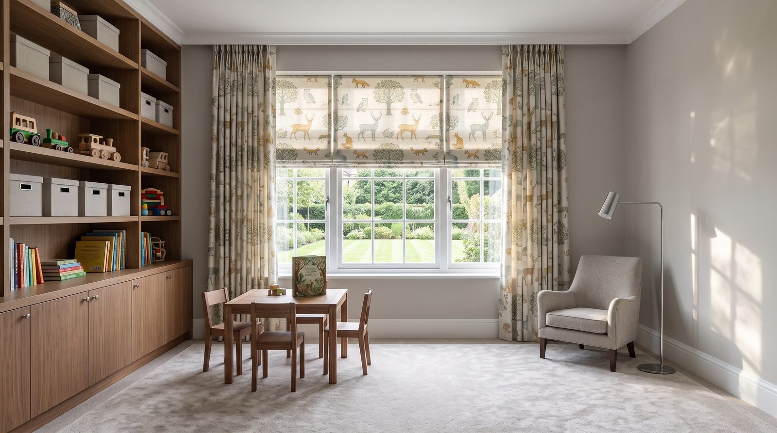 After: Children Blinds fitted with a clean, layered finish