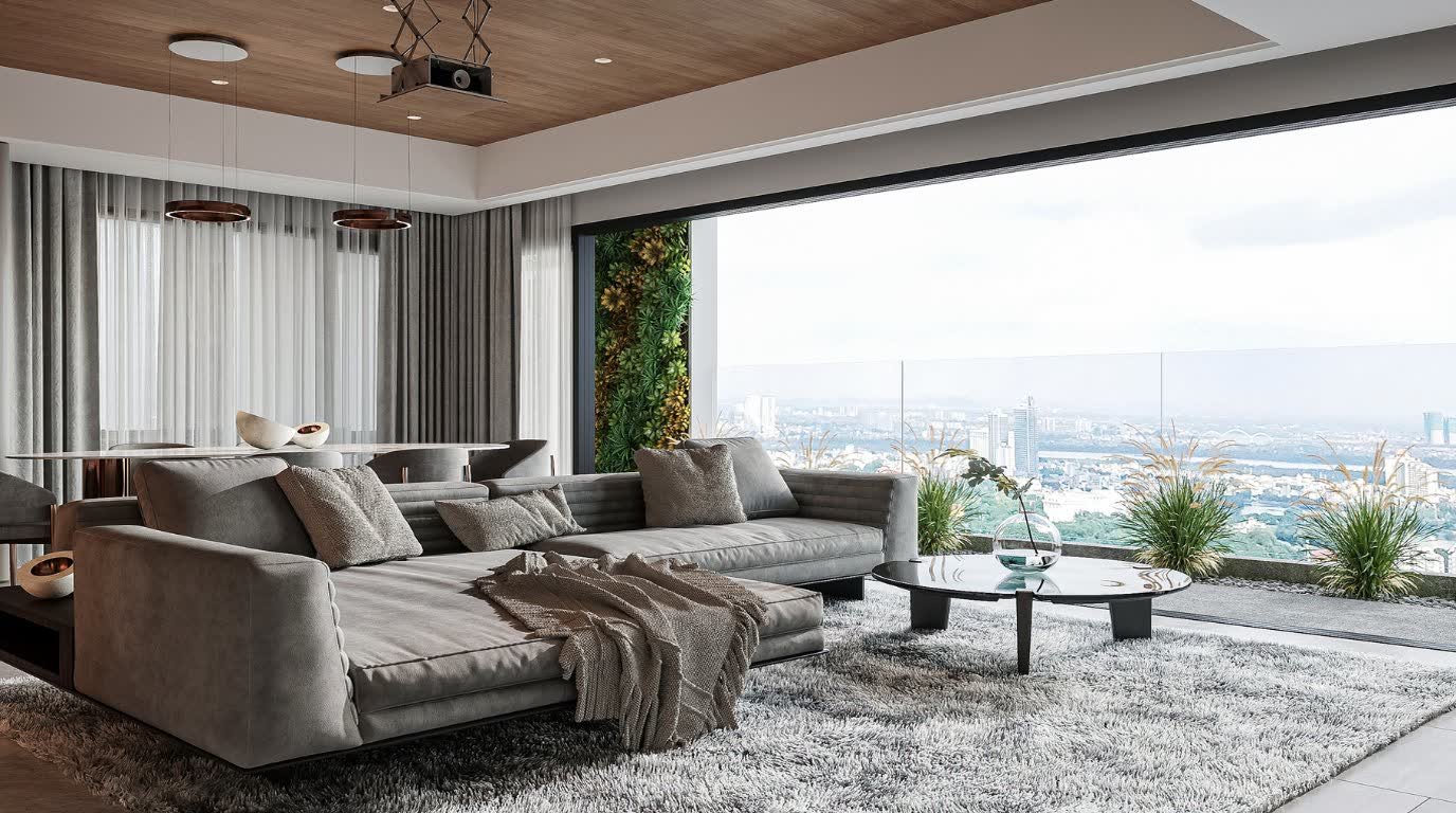 Downtown Marina Penthouse — Contemporary Office
