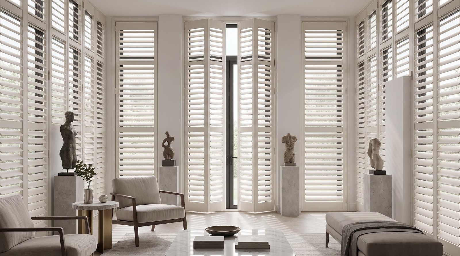 Contemporary Art Display Room — Full Height Shutters