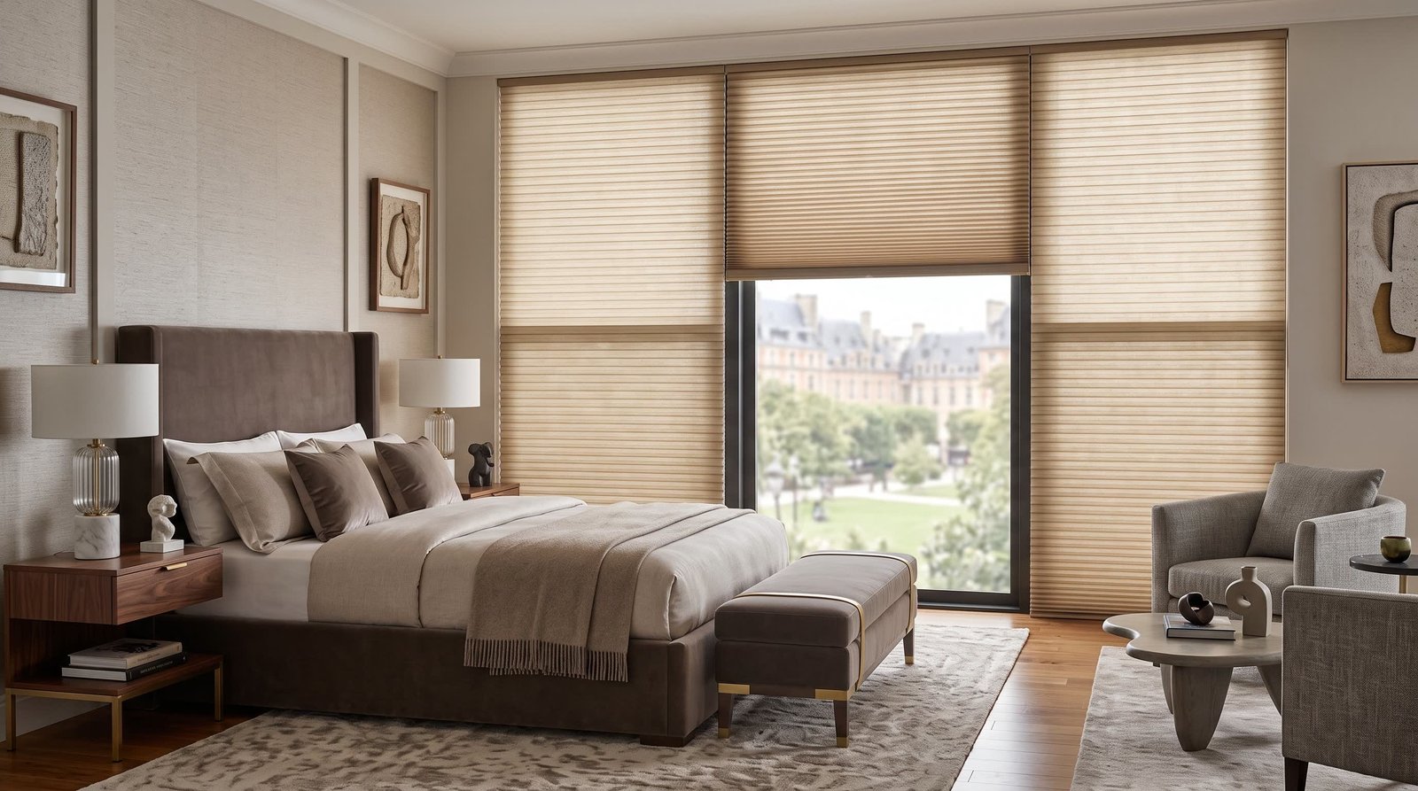 Boutique Hotel Suite — Honeycomb Blinds