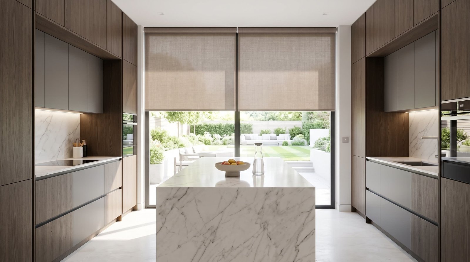 High-End Smart Kitchen &mdash; Motorised Blinds