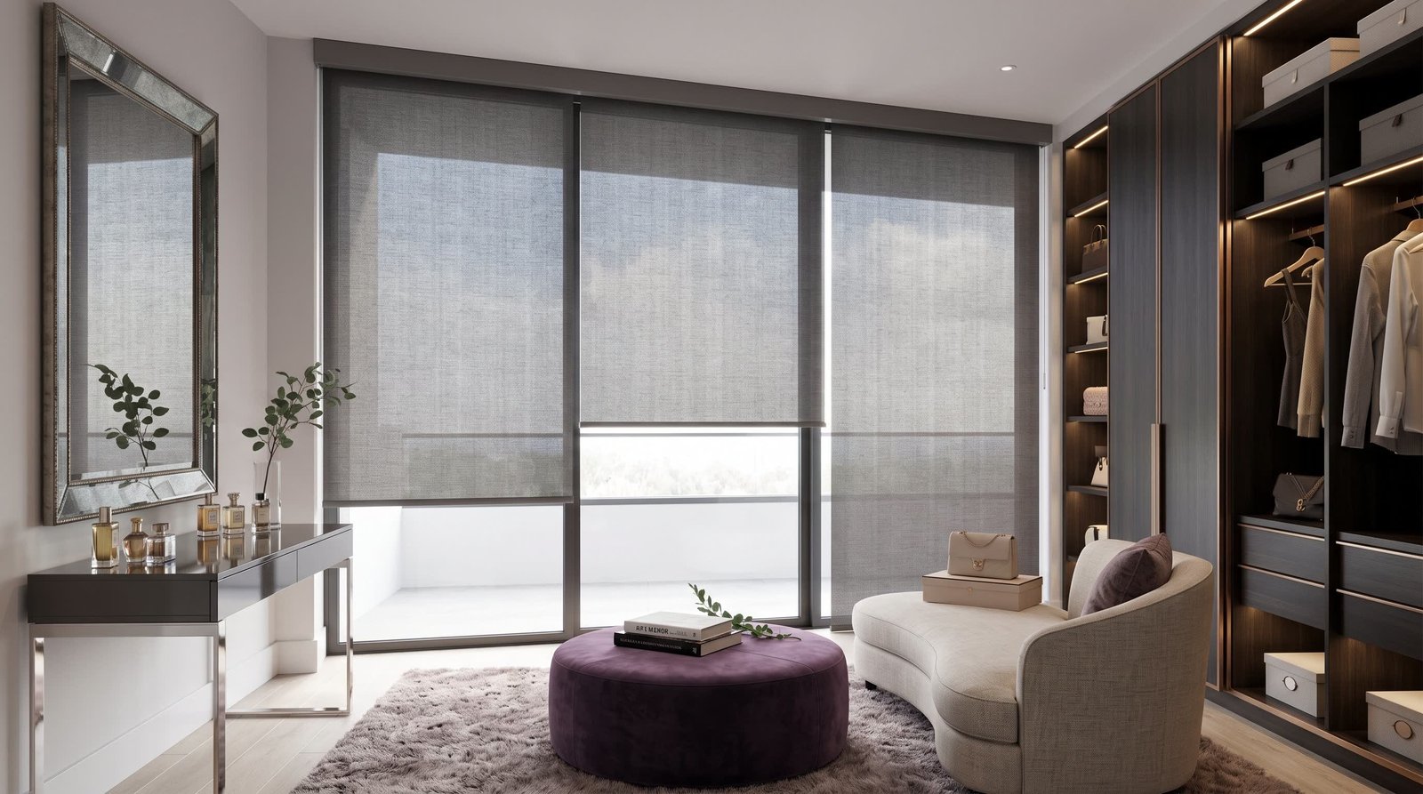 Luxury Dressing Apartment Suite &mdash; Motorised Blinds