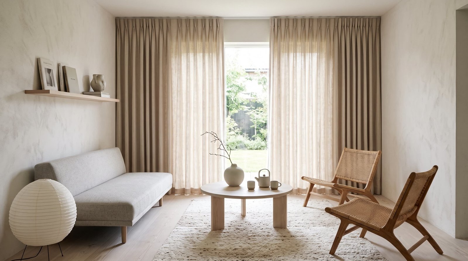 Bright Coastal Dining Room — Pinch Pleat Curtains