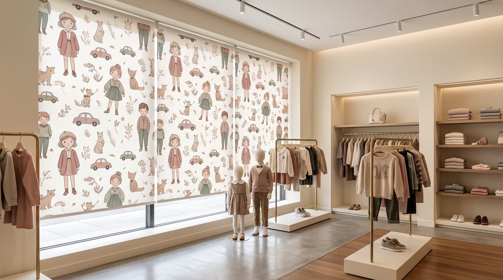 Luxury Kids Clothing Showroom &mdash; Printed Blinds