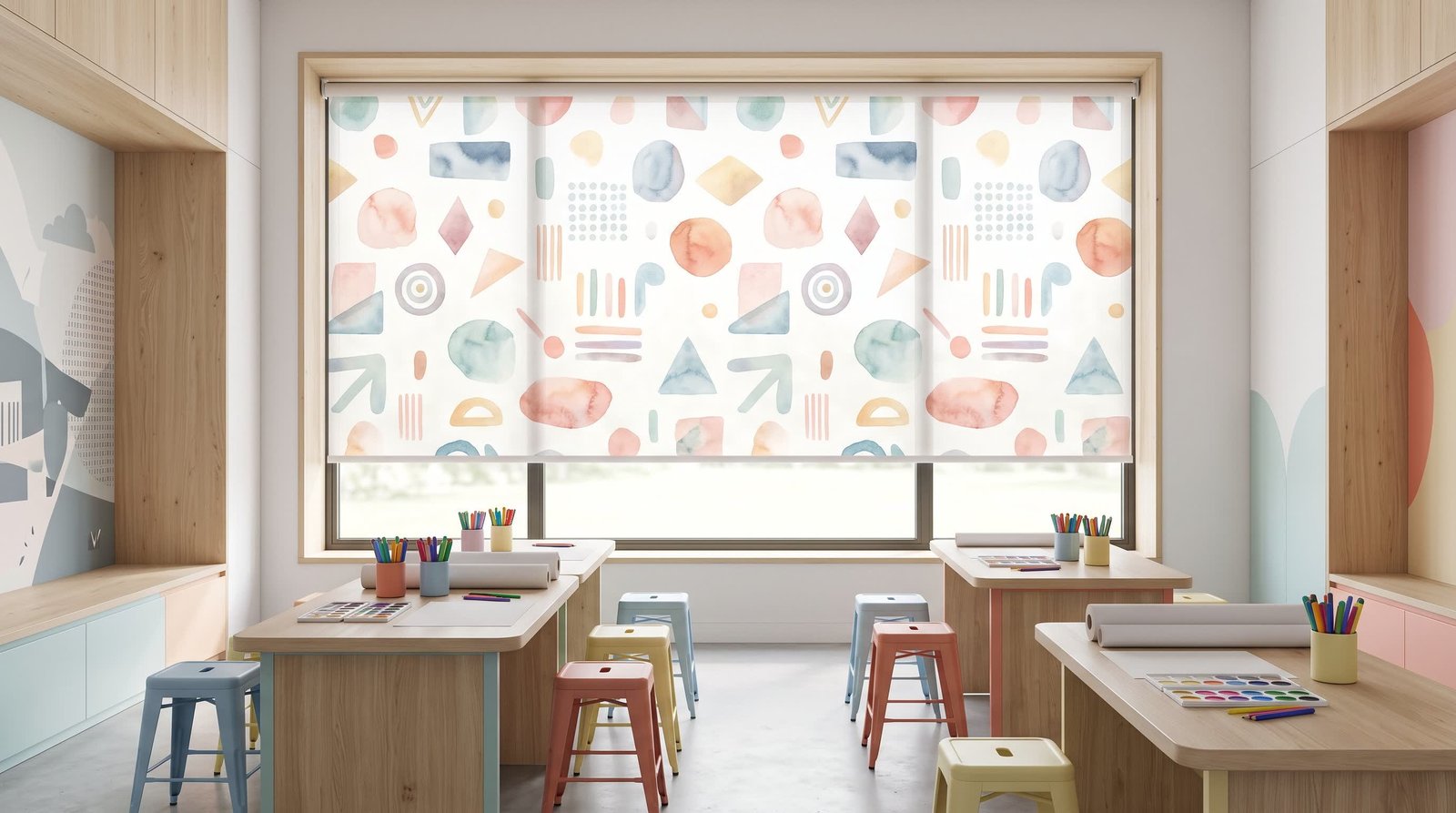 Printed Blinds styled in a luxury interior
