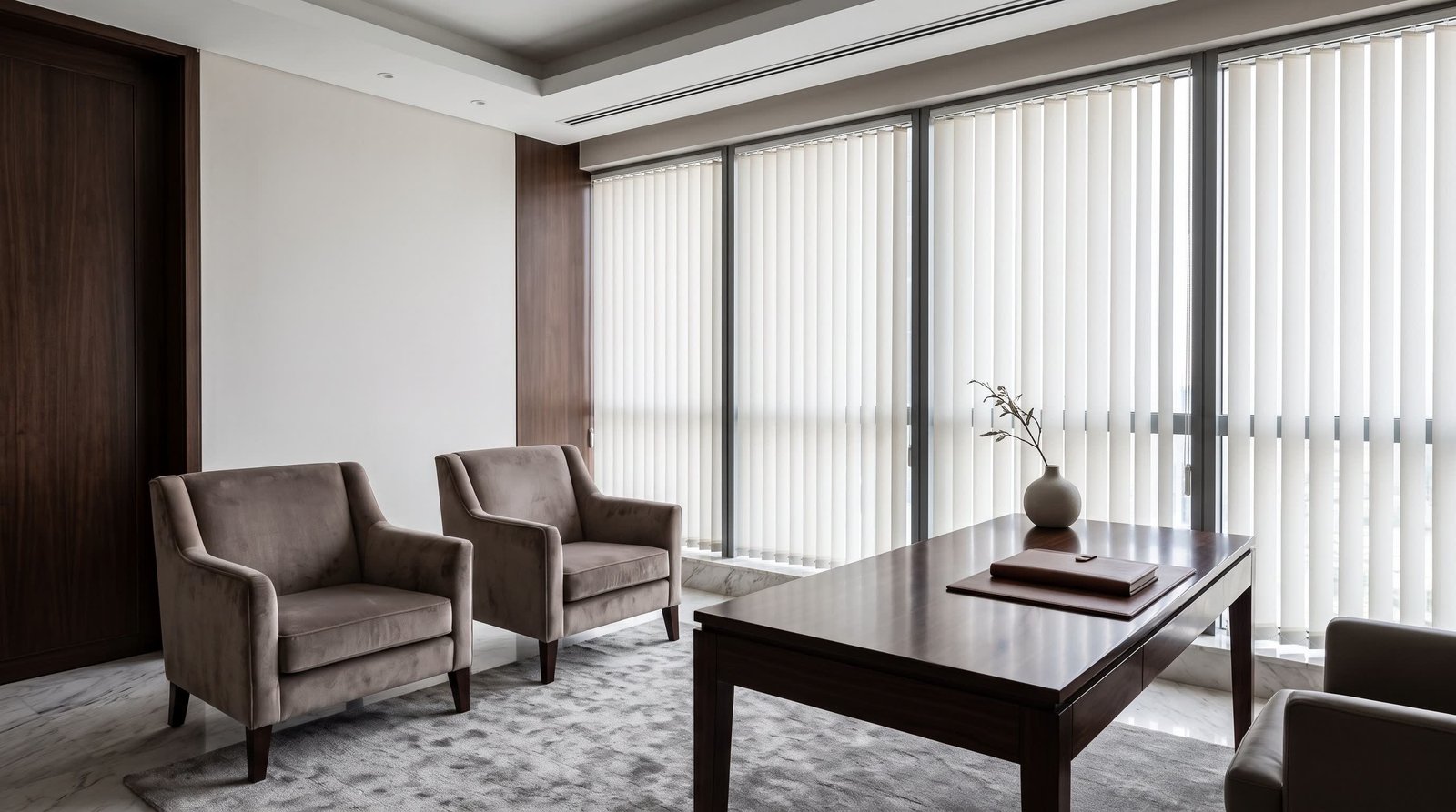Before: bare window without Printed Duplex Blinds