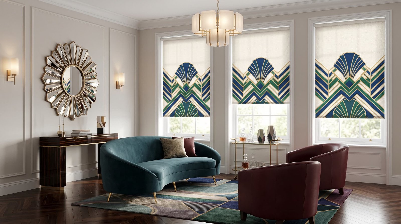 Art Deco Sitting Room — Printed Roller