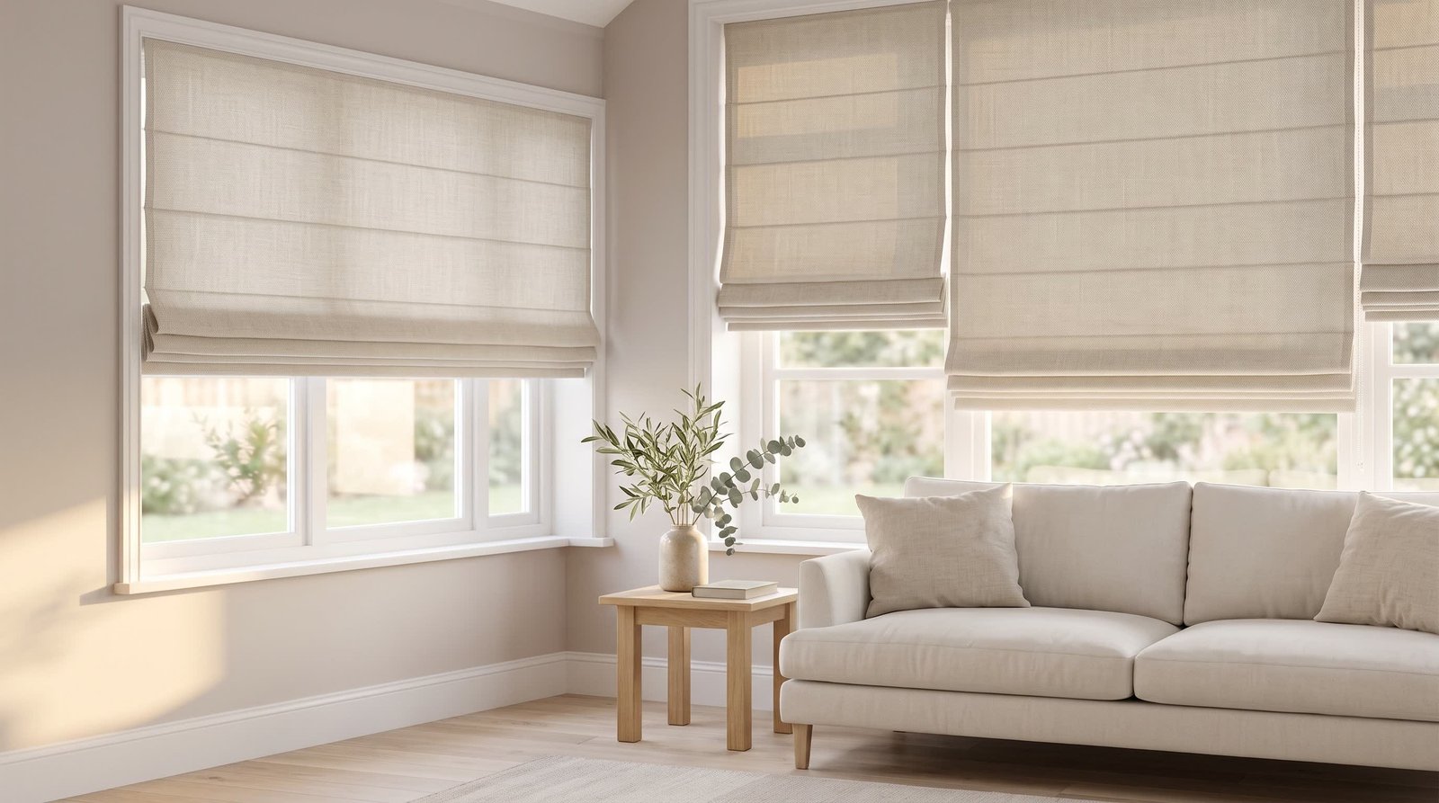 Bright Morning Room — Roman Blinds