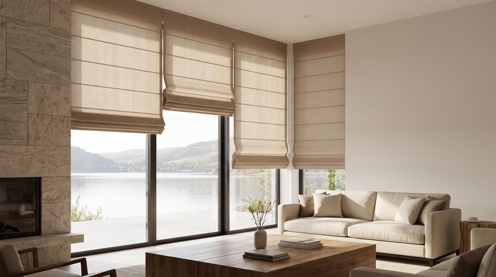 Lakeside Villa Lounge — Romex Blinds