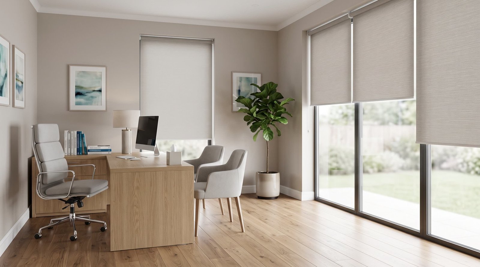 Designer Hallway Window Feature — Romex Blinds