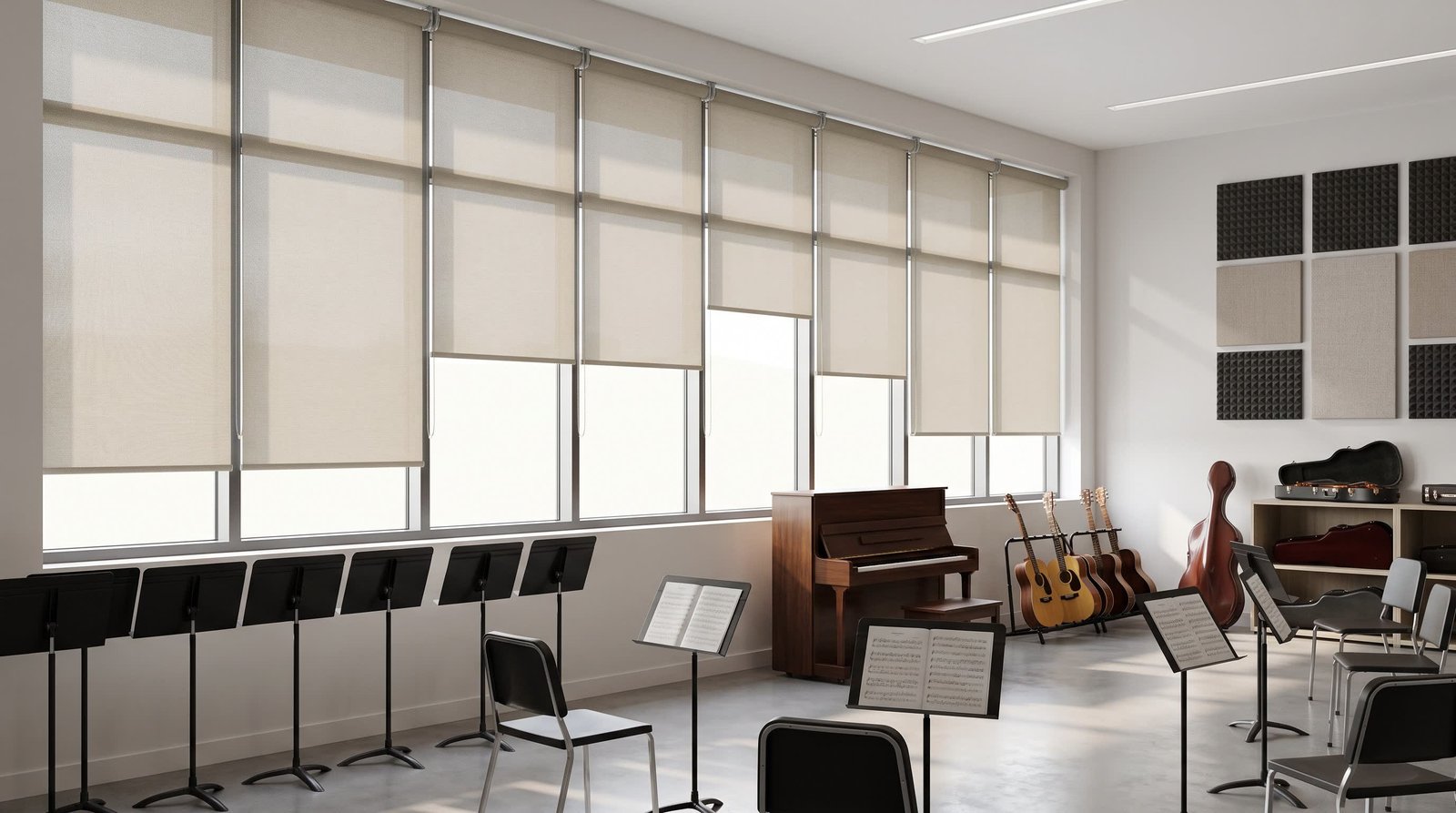 Indoor School Music Room &mdash; School Blinds