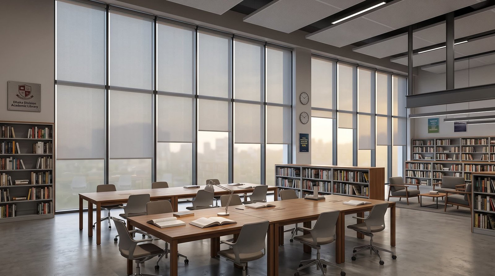 School Library Study Area &mdash; School Blinds