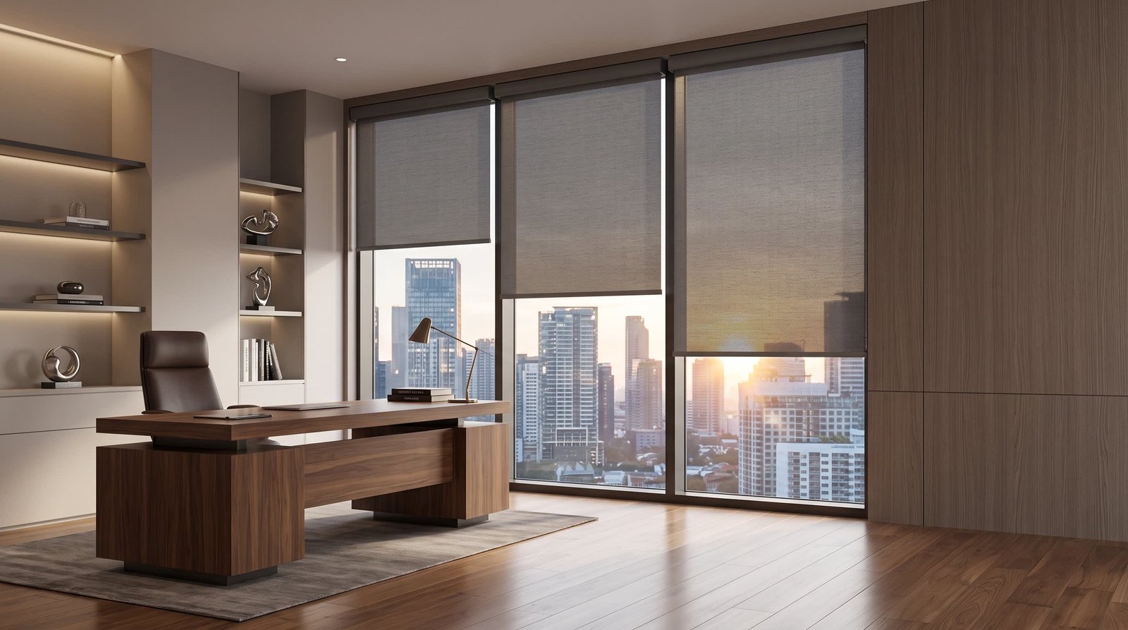 Executive Office Interior — Signature Designer Blinds