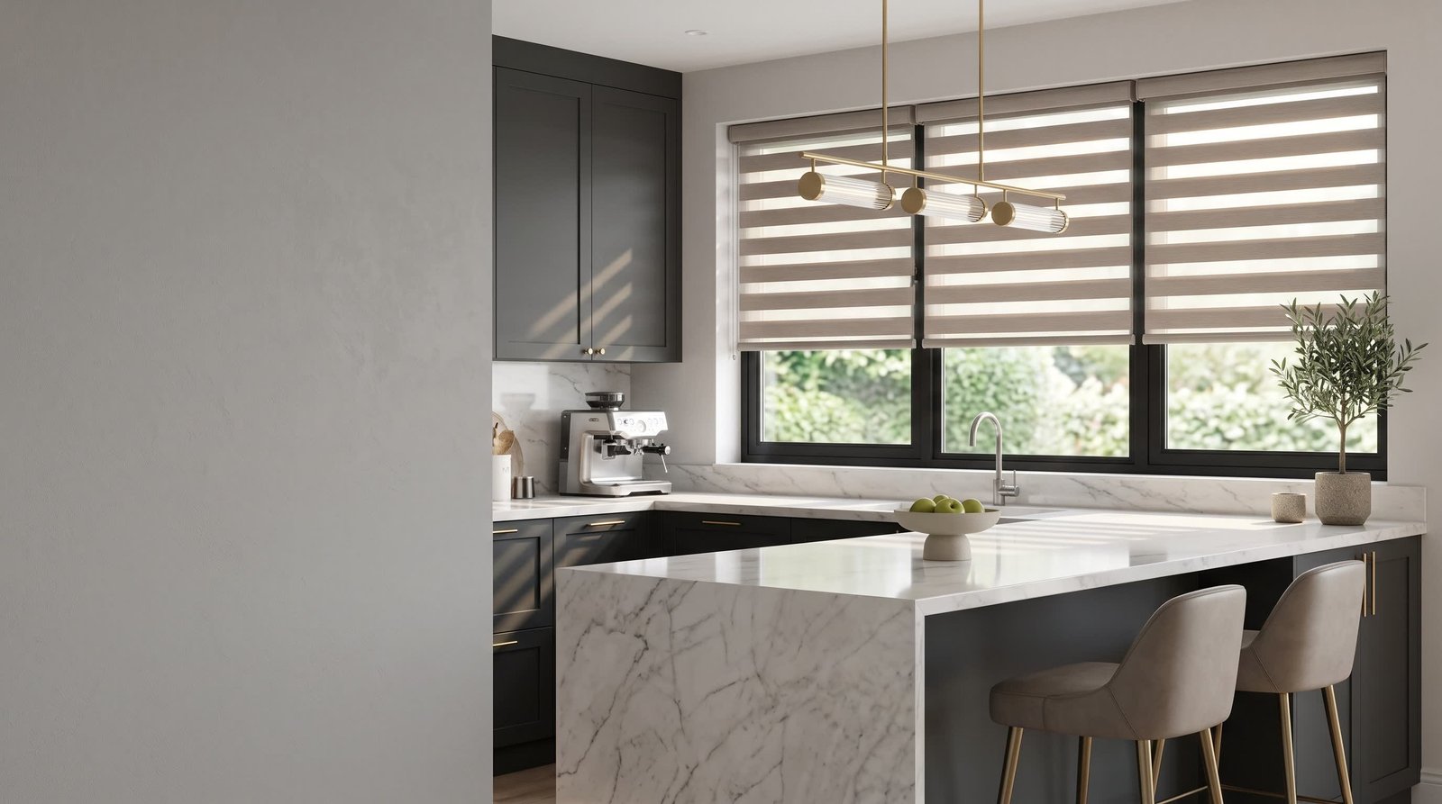 Contemporary Kitchen Space — Signature Designer Blinds