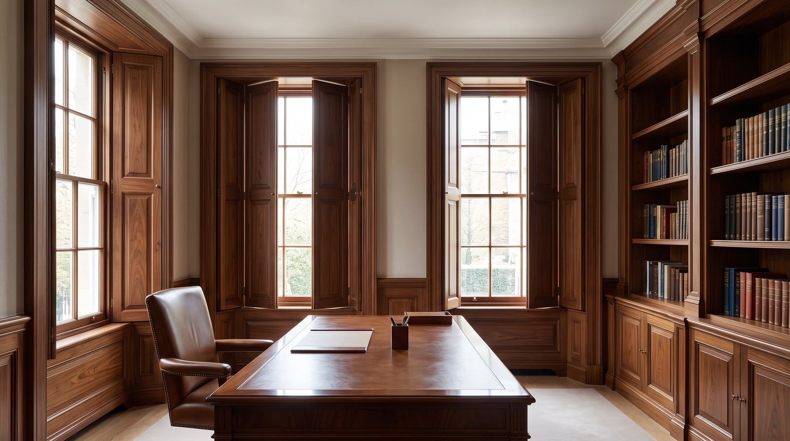 Boutique Hotel Heritage Suite — Solid Panel Shutters
