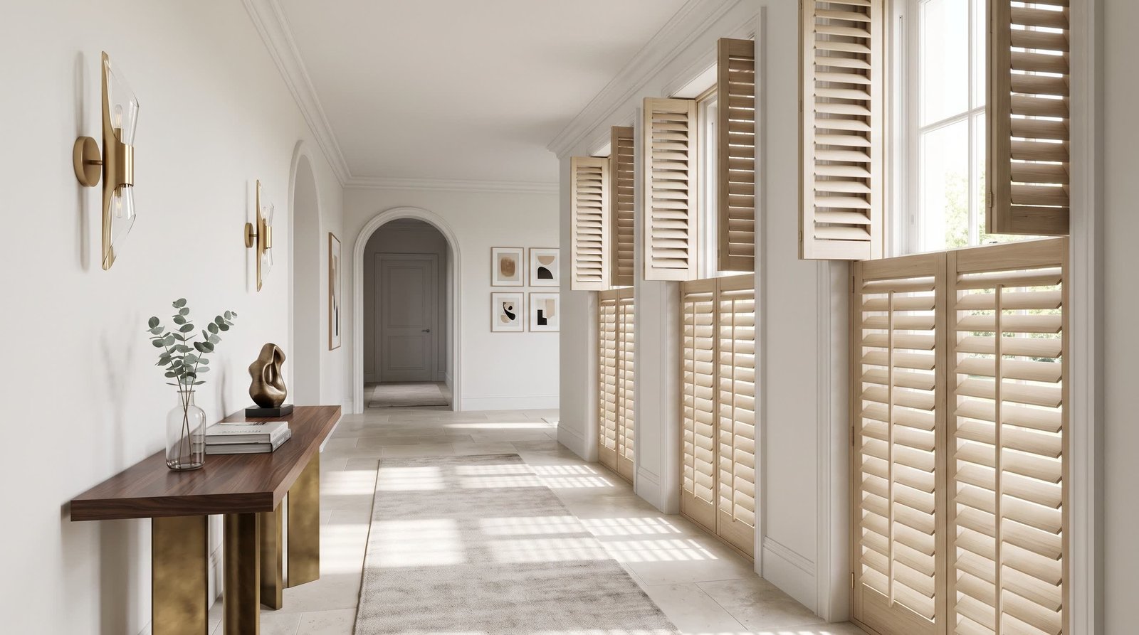 Elegant Georgian Drawing Room — Tracked Shutters