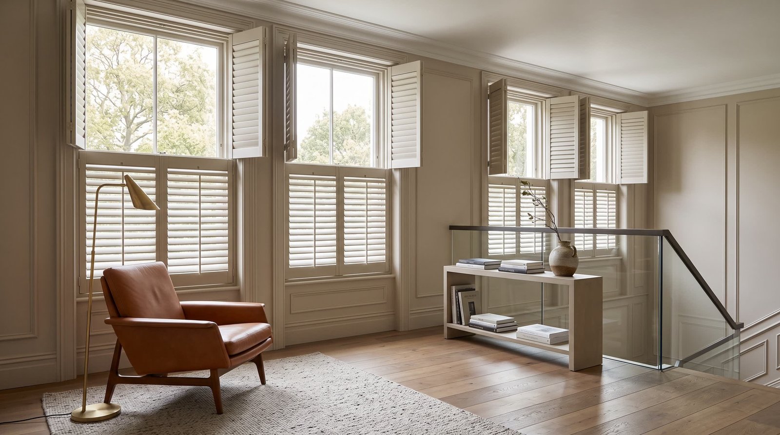 Charming Breakfast Room — Tracked Shutters