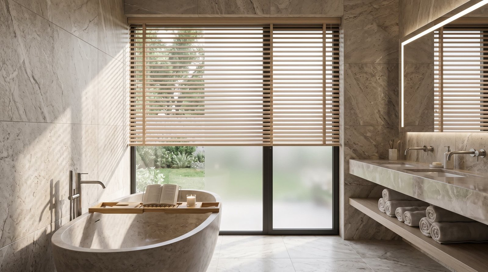 Luxury Bathroom — Venetian Blinds