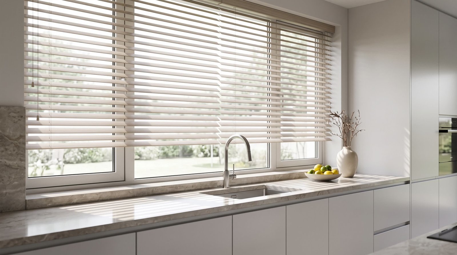 Modern Kitchen — Venetian Blinds