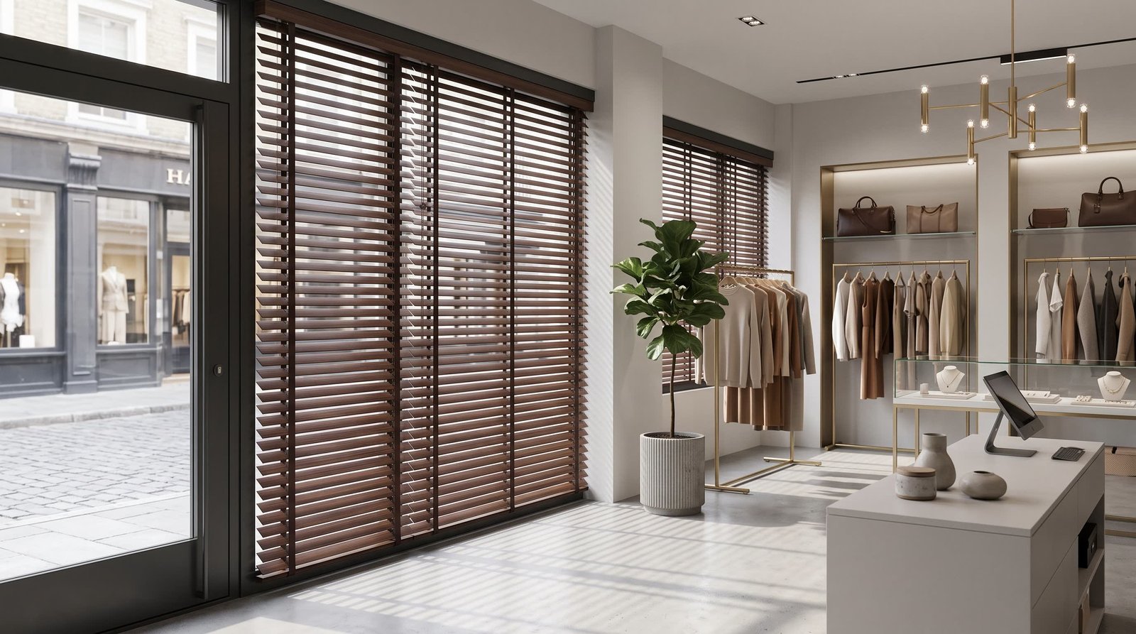 Stylish Retail Boutique — Venetian Blinds