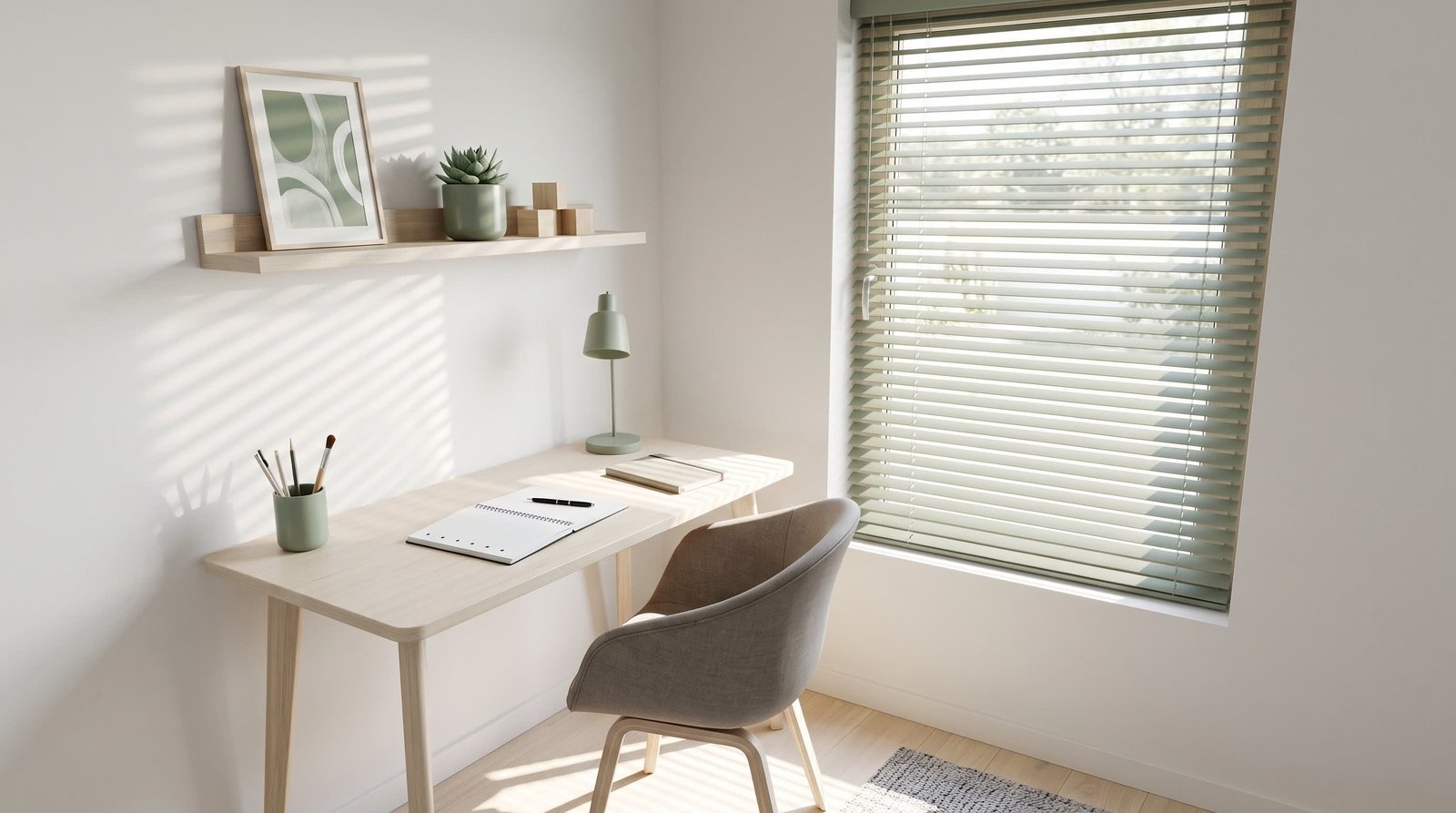 After: Venetian Blinds fitted with a clean, layered finish