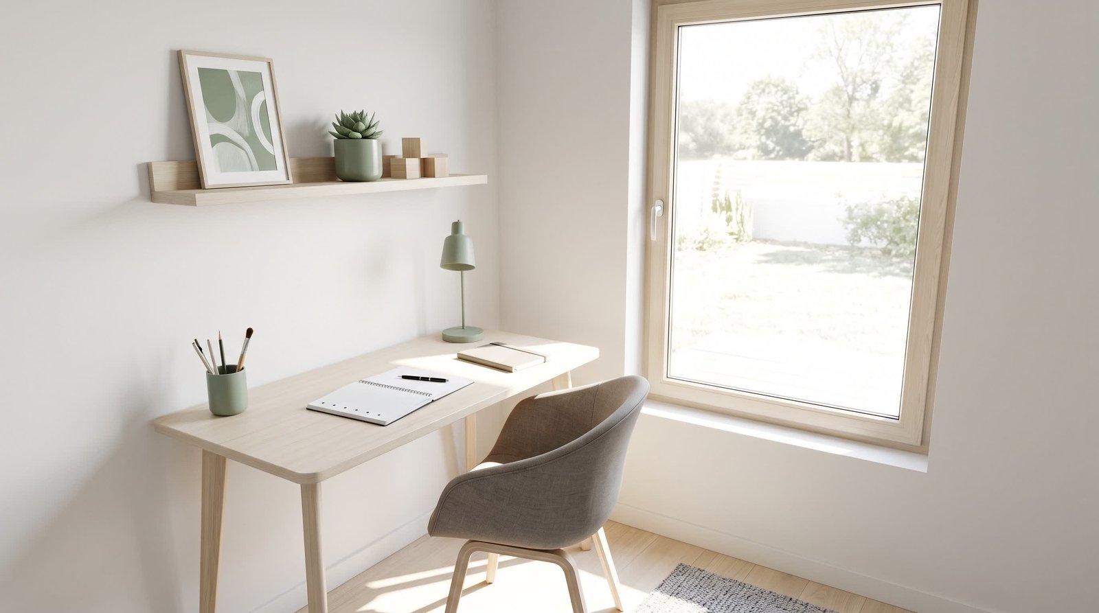Before: bare window without Venetian Blinds