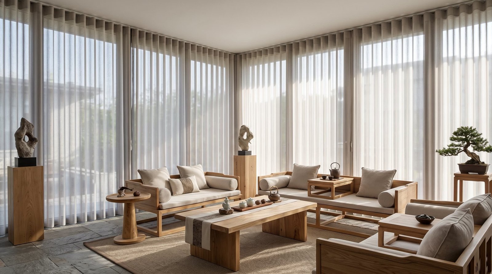 Designer Indoor Tea Pavilion — Vertex Blinds