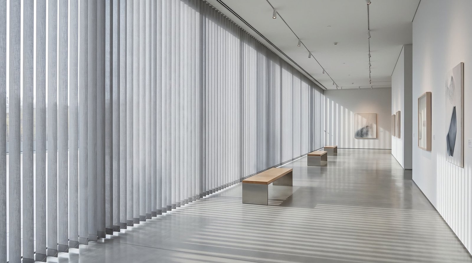 Contemporary Museum Corridor &mdash; Vertical Blinds