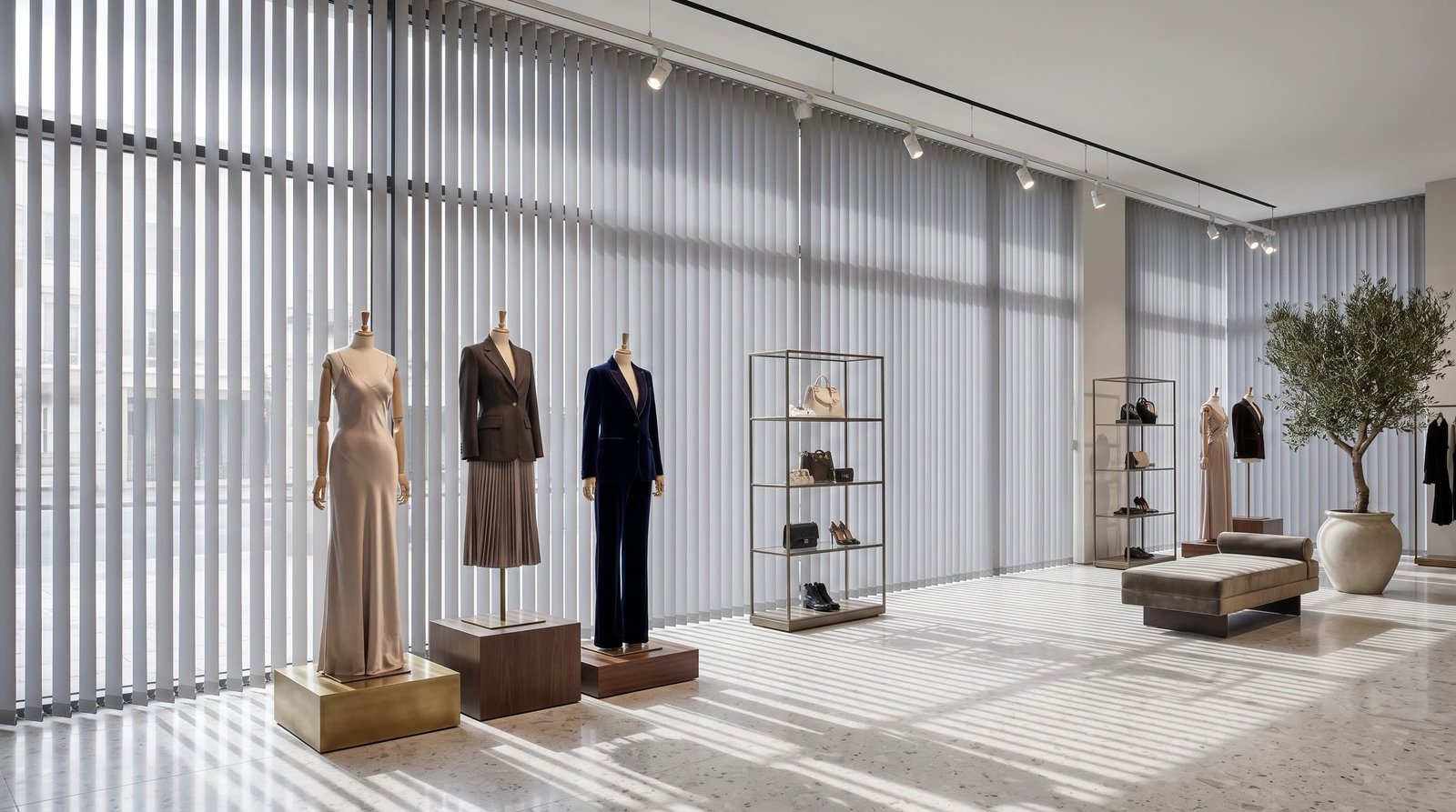 Luxury Fashion Showroom &mdash; Vertical Blinds