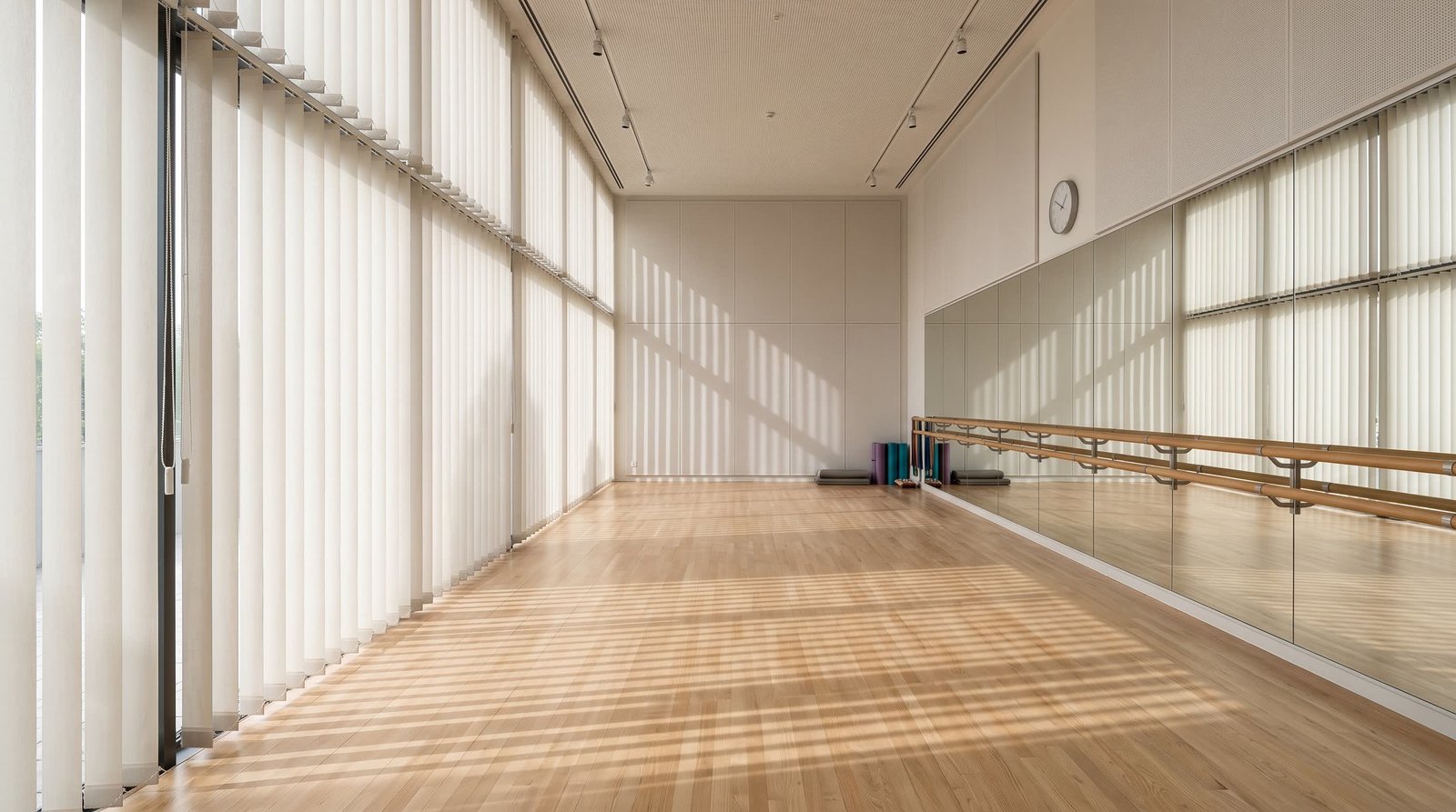 Modern Dance Studio &mdash; Vertical Blinds