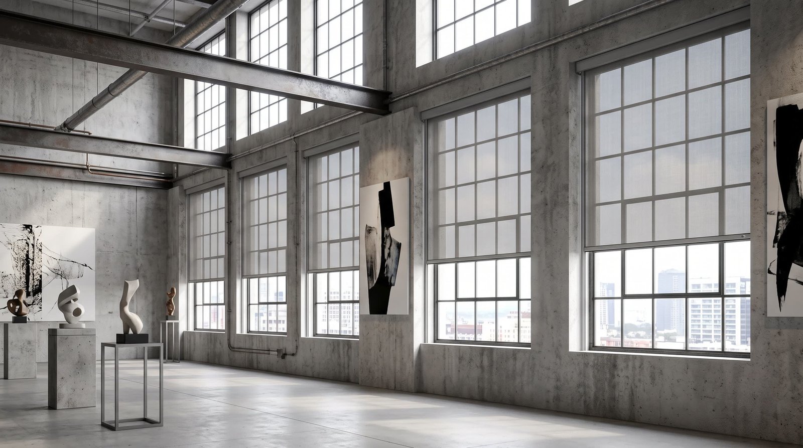 Industrial Loft Gallery — Zip Screen Blinds