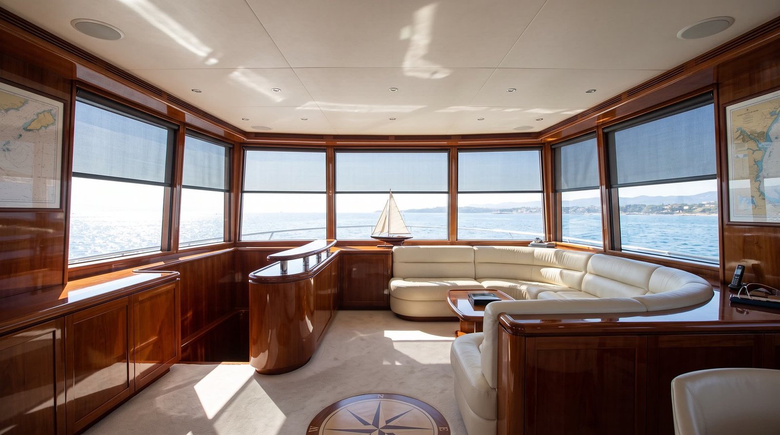 Luxury Yacht Saloon — Zip Screen Blinds
