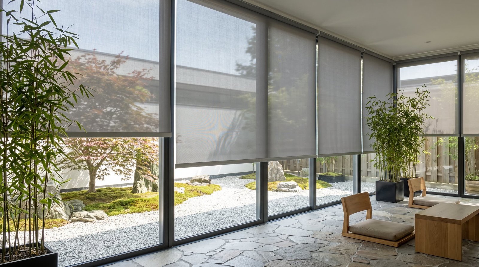 Zen Garden Conservatory — Zip Screen Blinds